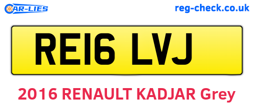 RE16LVJ are the vehicle registration plates.