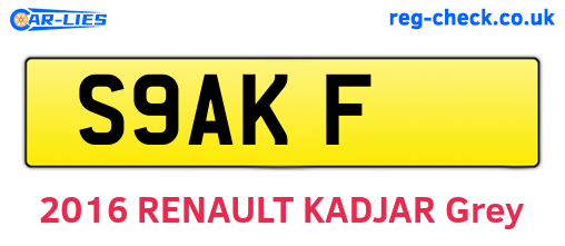 S9AKF are the vehicle registration plates.
