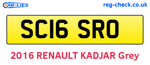 SC16SRO are the vehicle registration plates.