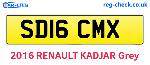 SD16CMX are the vehicle registration plates.