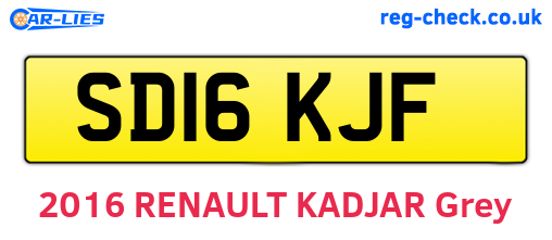 SD16KJF are the vehicle registration plates.