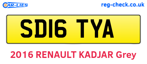 SD16TYA are the vehicle registration plates.