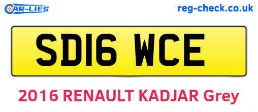 SD16WCE are the vehicle registration plates.