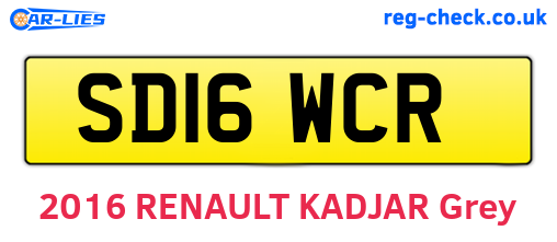SD16WCR are the vehicle registration plates.