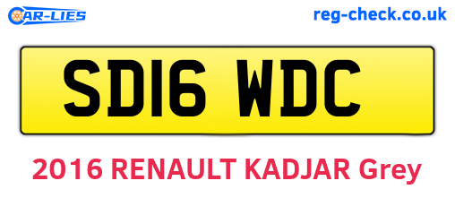 SD16WDC are the vehicle registration plates.