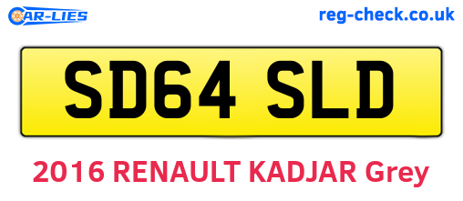 SD64SLD are the vehicle registration plates.