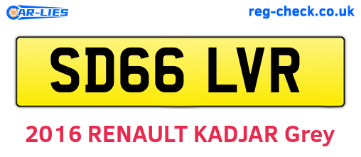 SD66LVR are the vehicle registration plates.