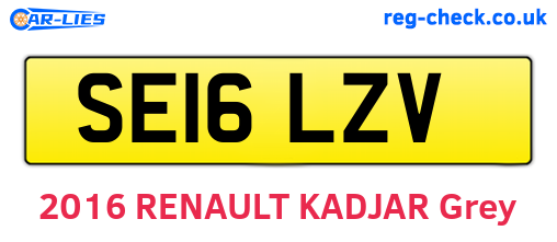 SE16LZV are the vehicle registration plates.