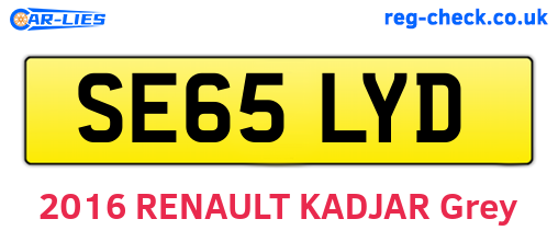 SE65LYD are the vehicle registration plates.