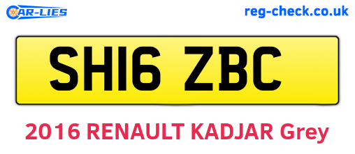 SH16ZBC are the vehicle registration plates.