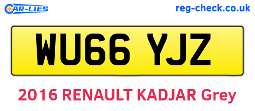 WU66YJZ are the vehicle registration plates.