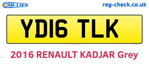 YD16TLK are the vehicle registration plates.