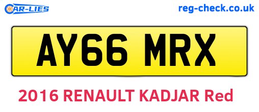 AY66MRX are the vehicle registration plates.