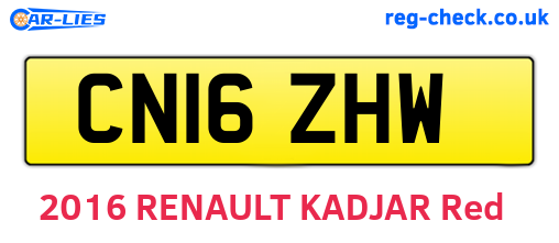 CN16ZHW are the vehicle registration plates.