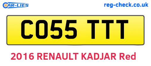 CO55TTT are the vehicle registration plates.
