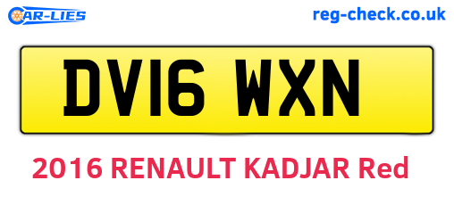 DV16WXN are the vehicle registration plates.