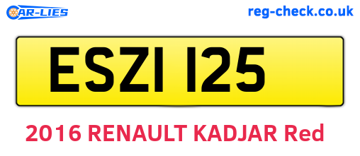 ESZ1125 are the vehicle registration plates.