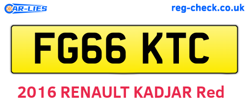 FG66KTC are the vehicle registration plates.
