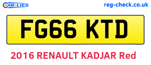 FG66KTD are the vehicle registration plates.