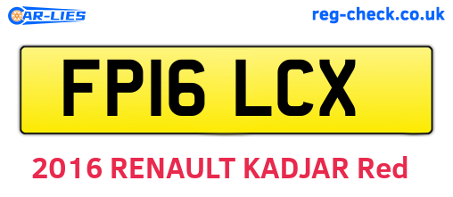 FP16LCX are the vehicle registration plates.