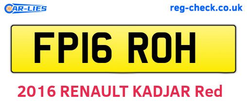 FP16ROH are the vehicle registration plates.