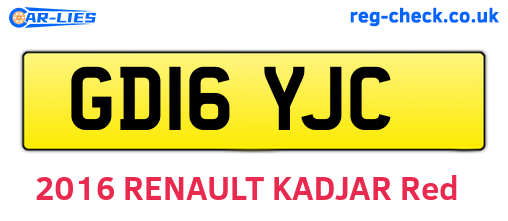 GD16YJC are the vehicle registration plates.
