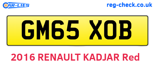 GM65XOB are the vehicle registration plates.