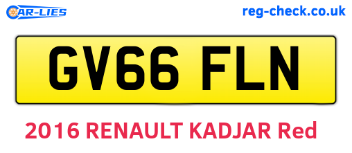 GV66FLN are the vehicle registration plates.