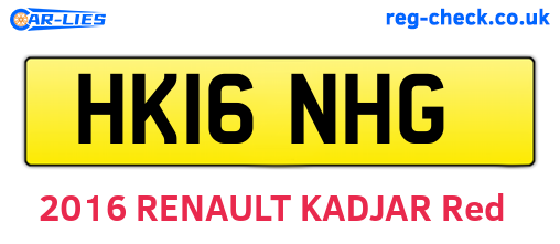 HK16NHG are the vehicle registration plates.