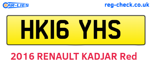 HK16YHS are the vehicle registration plates.