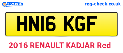 HN16KGF are the vehicle registration plates.