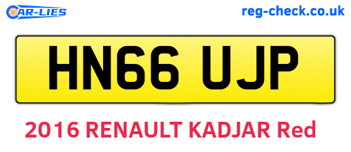 HN66UJP are the vehicle registration plates.
