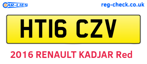 HT16CZV are the vehicle registration plates.