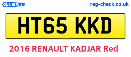 HT65KKD are the vehicle registration plates.