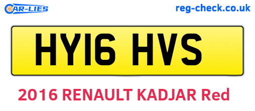 HY16HVS are the vehicle registration plates.