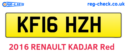 KF16HZH are the vehicle registration plates.