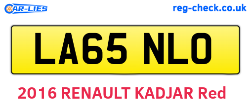 LA65NLO are the vehicle registration plates.