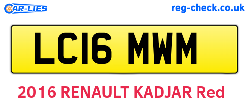 LC16MWM are the vehicle registration plates.