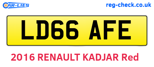 LD66AFE are the vehicle registration plates.