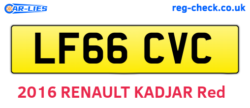 LF66CVC are the vehicle registration plates.