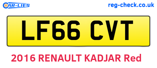LF66CVT are the vehicle registration plates.