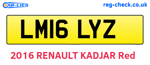 LM16LYZ are the vehicle registration plates.