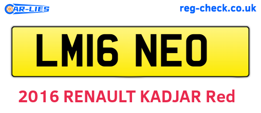LM16NEO are the vehicle registration plates.