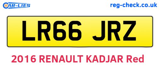 LR66JRZ are the vehicle registration plates.