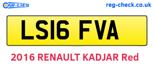 LS16FVA are the vehicle registration plates.