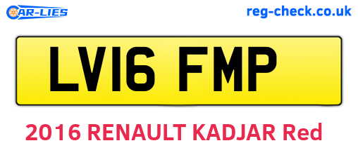 LV16FMP are the vehicle registration plates.