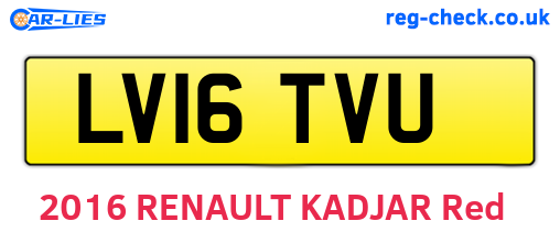 LV16TVU are the vehicle registration plates.