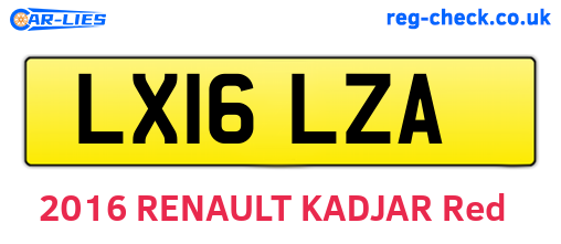 LX16LZA are the vehicle registration plates.