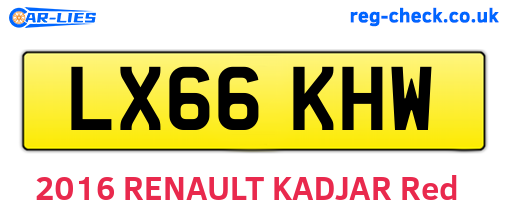 LX66KHW are the vehicle registration plates.
