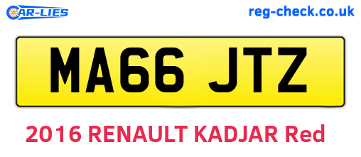MA66JTZ are the vehicle registration plates.